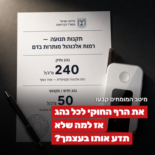 נהג חדש — 50 מ״ג/ל: כמה ממש מותר לך לשתות לפני שאתה נוהג?